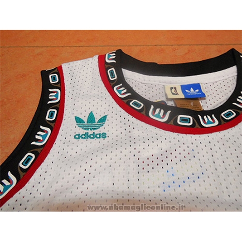 Maglia Vancouver Grizzlies Mike Bibby NO 10 Historic Throwback Bianco